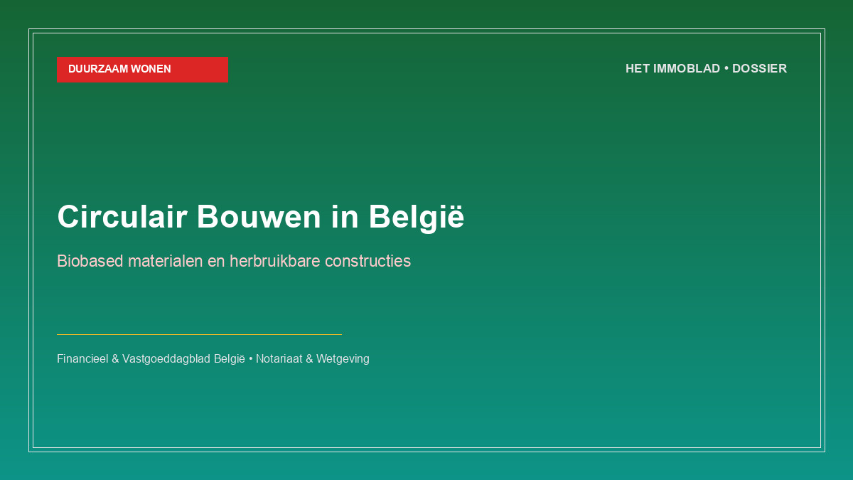 Circulair bouwen en biobased isolatiematerialen in de Belgische bouwsector