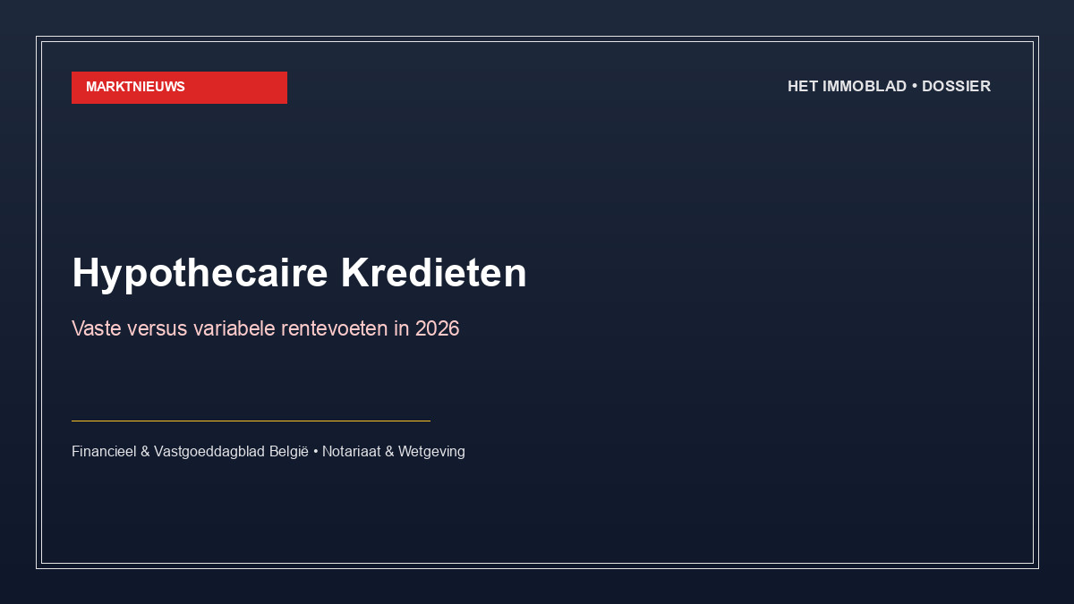 Hypothecaire kredieten in België: vaste of variabele rentevoet kiezen?