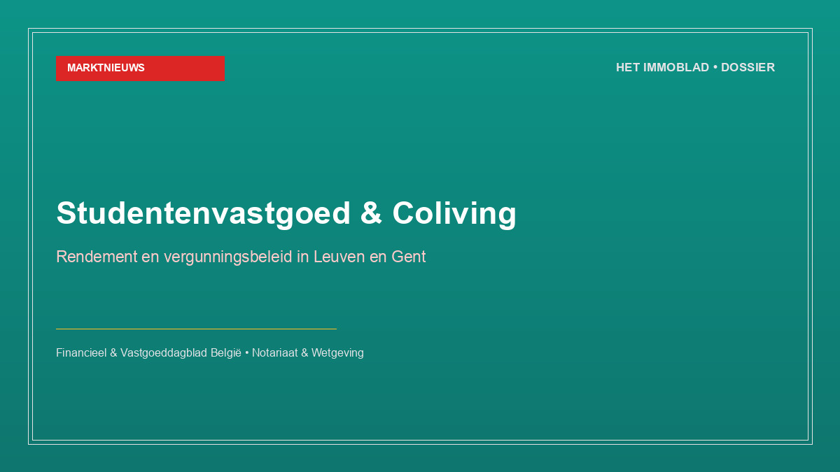 Investeren in studentenkamers en coliving in Belgische universiteitssteden